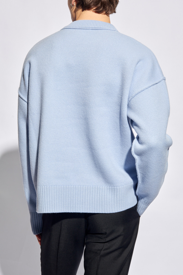 【送料&関税込】Ami Alexandre Mattiussi Midnight Blue Wool B Ami Alexandre Mattiussi Midnight Blue Wool Coat | italist